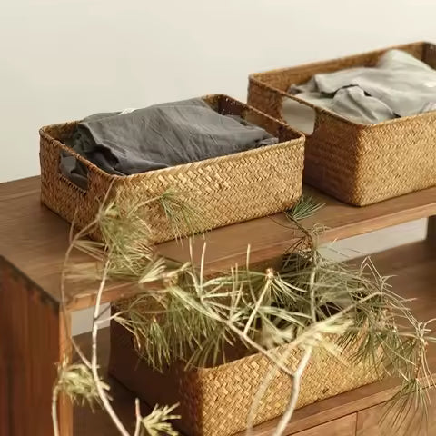 Handwoven Wicker Storage Basket – Multipurpose Tray for Fruits, Bread & Snacks