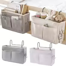 Bedside Hanging Storage Basket – Bed Headboard Organizer for Bedroom Essentials