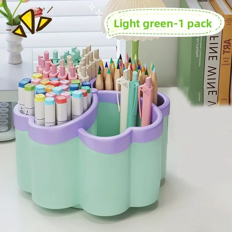 4-Compartment Desk Organizer Box – Office & Stationery Storage Container
