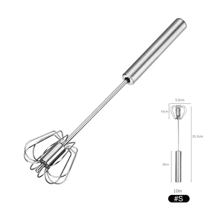 Stainless Steel Semi-Automatic Hand Whisk 10/12/14 Inch