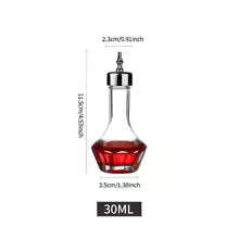 Vintage Glass Bitters Bottle with Stainless Steel Pourer | 30ml & 50ml – Bar & Cocktail Accessory