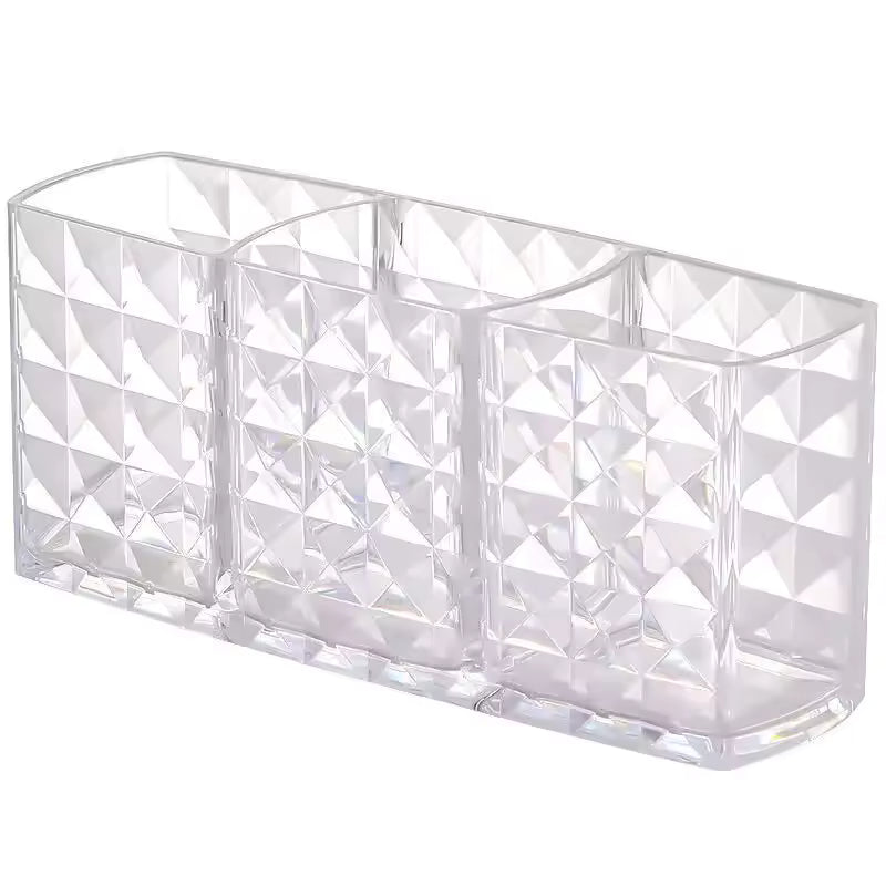 Diamond Pattern Mirror Cabinet – Cosmetic & Lipstick Organizer for Bathroom