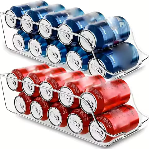 Can Storage Organizer – Soda Can Dispenser, Food Storage Tins & Fridge Freezer Organizer for Kitchen