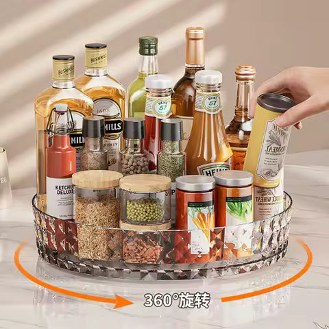 Premium Bamboo Kitchen Organizer – Minimalist Multi-Compartment Rack for Spices, Oils & Sauces