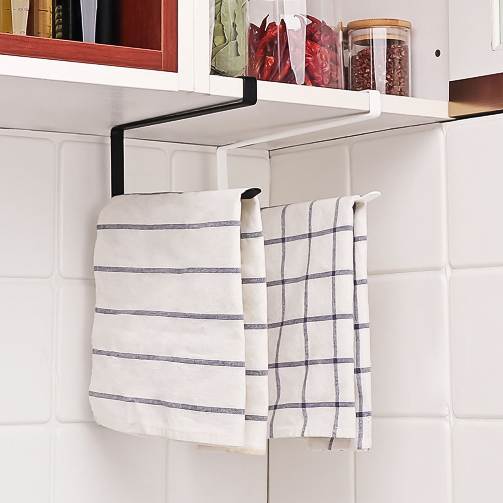 No-Drill Paper Towel Holder – Adhesive Wall-Mounted Roll Dispenser & Cabinet Organizer for Kitchen