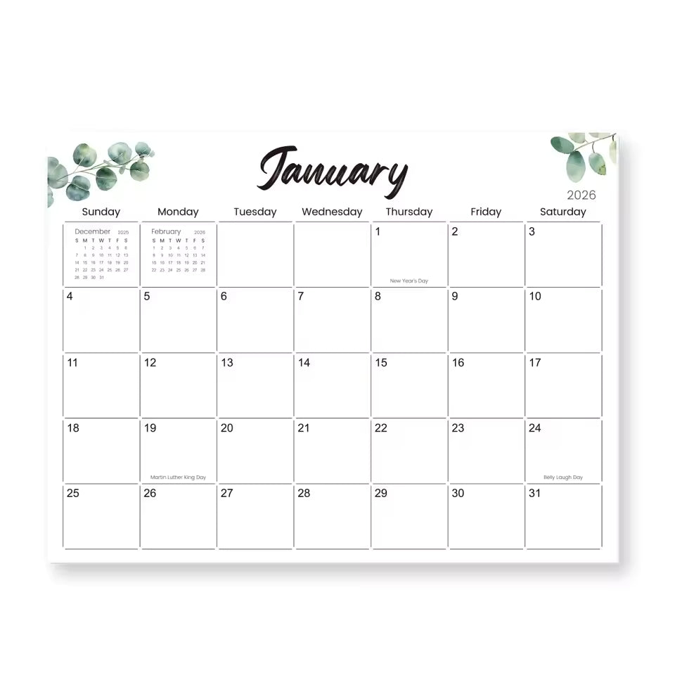 2026 Magnetic Fridge Calendar – Pastel Grid Monthly Planner Board (12-Month Layout)