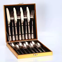 5/16-Piece Stainless Steel Cutlery Set with Storage Box – Fork, Spoon & Knife Dinnerware Set