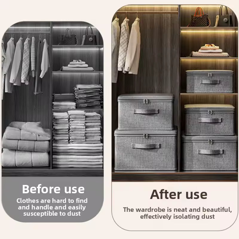 Stackable Waterproof Storage Boxes – Multipurpose Organizer Bins for Closet, Bedroom & Office
