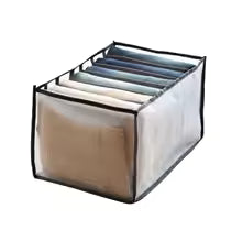 7-Compartment Clothing Organizer – Jeans, Pants & Socks Storage Box