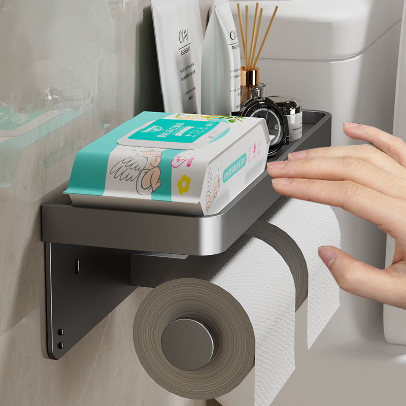 Wall-Mounted Toilet Paper Holder | Aluminum Alloy Bathroom Tissue Dispenser