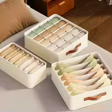 Set of 5 Fabric Drawer Organizers – Foldable Storage Boxes with Dividers for Underwear, Socks & Bras