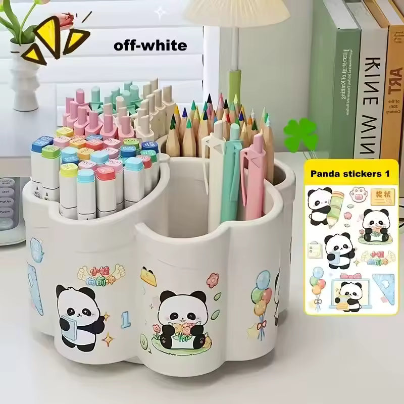 4-Compartment Desk Organizer Box – Office & Stationery Storage Container