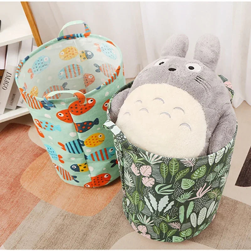 Large Foldable Laundry Basket – Portable Cotton & Linen Storage Hamper for Clothes & Toys