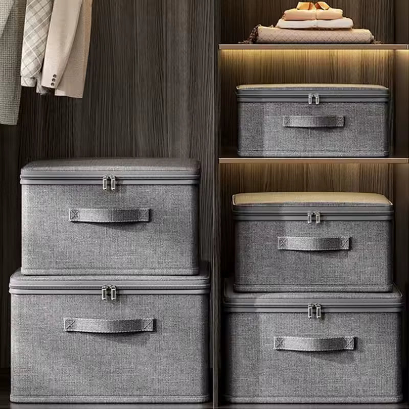 Stackable Waterproof Storage Boxes – Multipurpose Organizer Bins for Closet, Bedroom & Office
