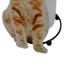 Cat Toilet Paper Holder – Decorative Metal Roll Stand for Bathroom & Kitchen