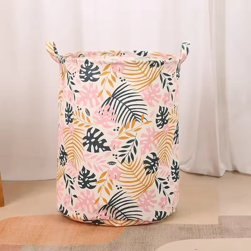 Large Foldable Laundry Basket – Portable Cotton & Linen Storage Hamper for Clothes & Toys