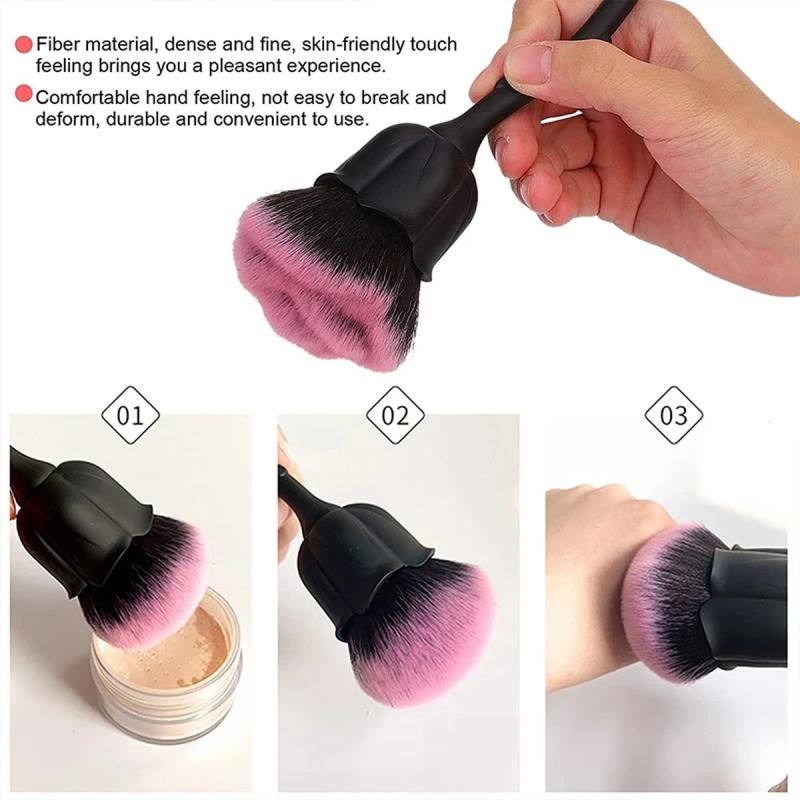 Floral Nail Art Brush Set – Gold & Pink Manicure Brushes for Gel Polish & Nail Design