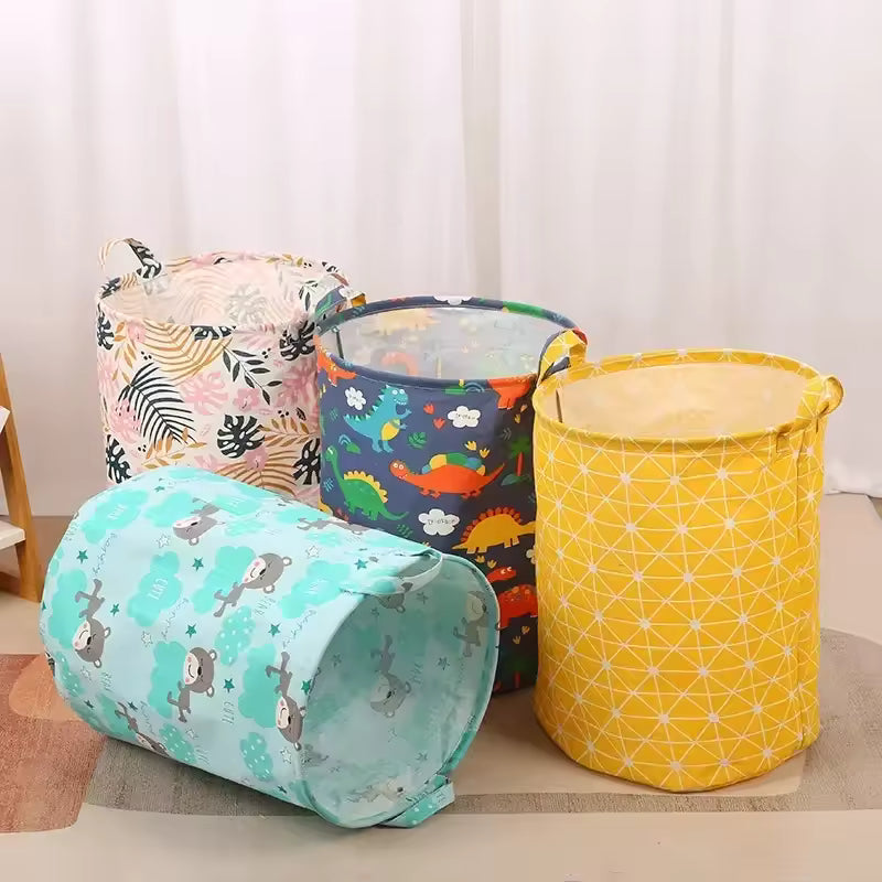Large Foldable Laundry Basket – Portable Cotton & Linen Storage Hamper for Clothes & Toys
