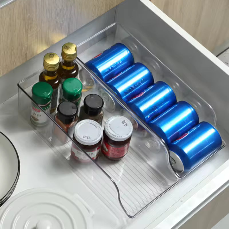 Can Storage Organizer – Soda Can Dispenser, Food Storage Tins & Fridge Freezer Organizer for Kitchen