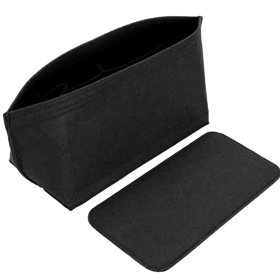 Felt Bag Organizer with Zipper and 10 Pockets | Ideal for Travel