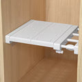 Adjustable Cabinet Shelf Organizer – Expandable Tension Rod Divider for Kitchen & Closet, Space-Saving DIY Storage