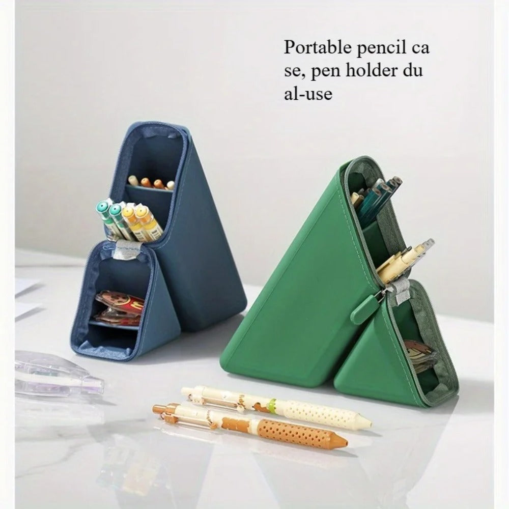Elegant Silicone Pen Holder – Foldable Desk Organizer for Office & Study