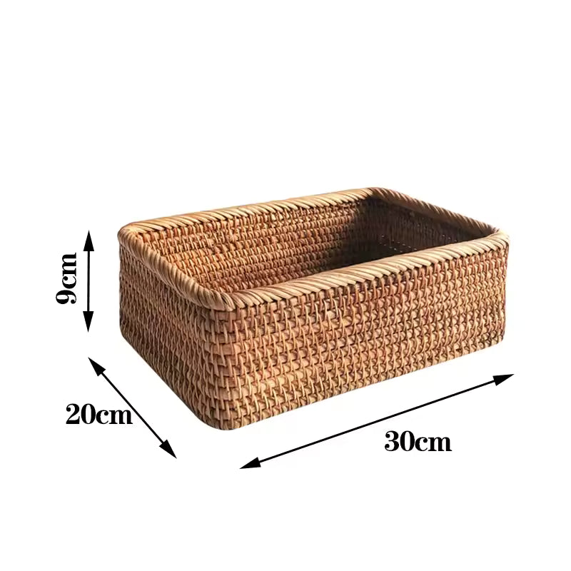 Handwoven Wicker Storage Basket – Multipurpose Tray for Fruits, Bread & Snacks