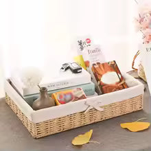Set of 6 Handmade Storage Baskets – Multifunctional Desk Organizer for Snacks & Essentials