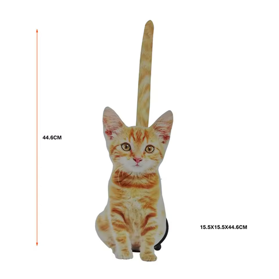 Cat Toilet Paper Holder – Decorative Metal Roll Stand for Bathroom & Kitchen