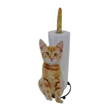 Cat Toilet Paper Holder – Decorative Metal Roll Stand for Bathroom & Kitchen