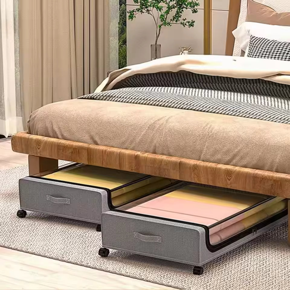 Rolling Under Bed Storage Box – Clothes & Blankets