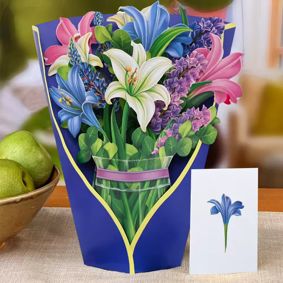 Handmade 3D Floral Greeting Cards – Elegant Pop-Up Cards for Weddings, Birthdays & Special Occasions