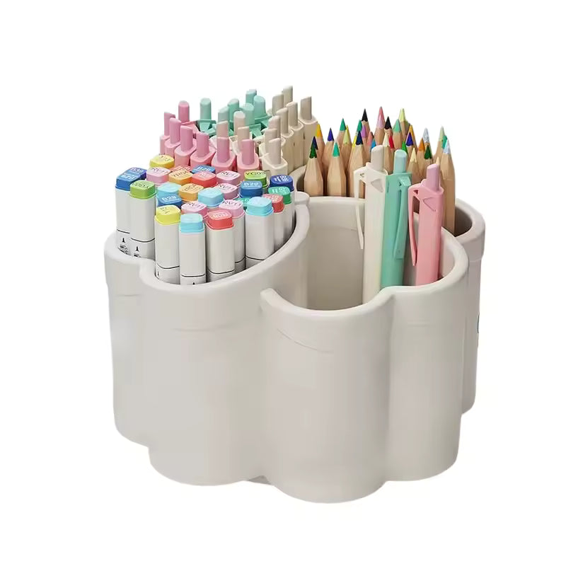 4-Compartment Desk Organizer Box – Office & Stationery Storage Container