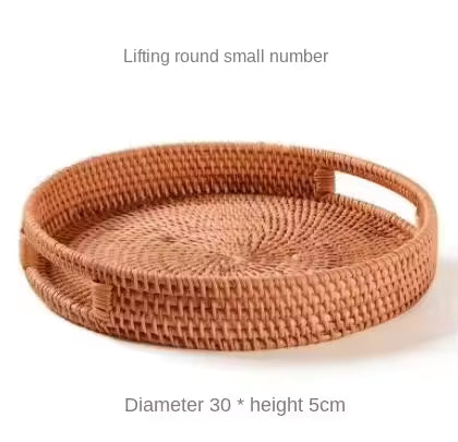 Handwoven Wicker Storage Basket – Multipurpose Tray for Fruits, Bread & Snacks