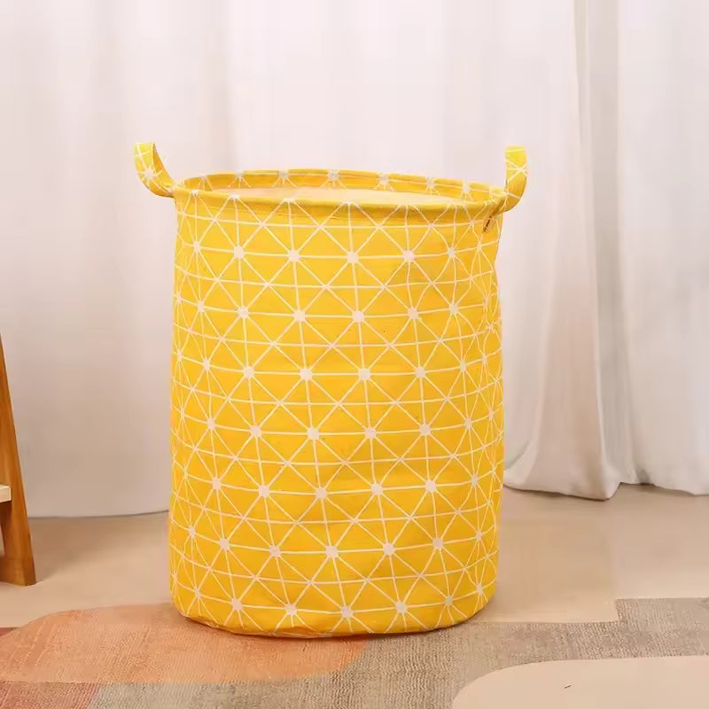 Large Foldable Laundry Basket – Portable Cotton & Linen Storage Hamper for Clothes & Toys