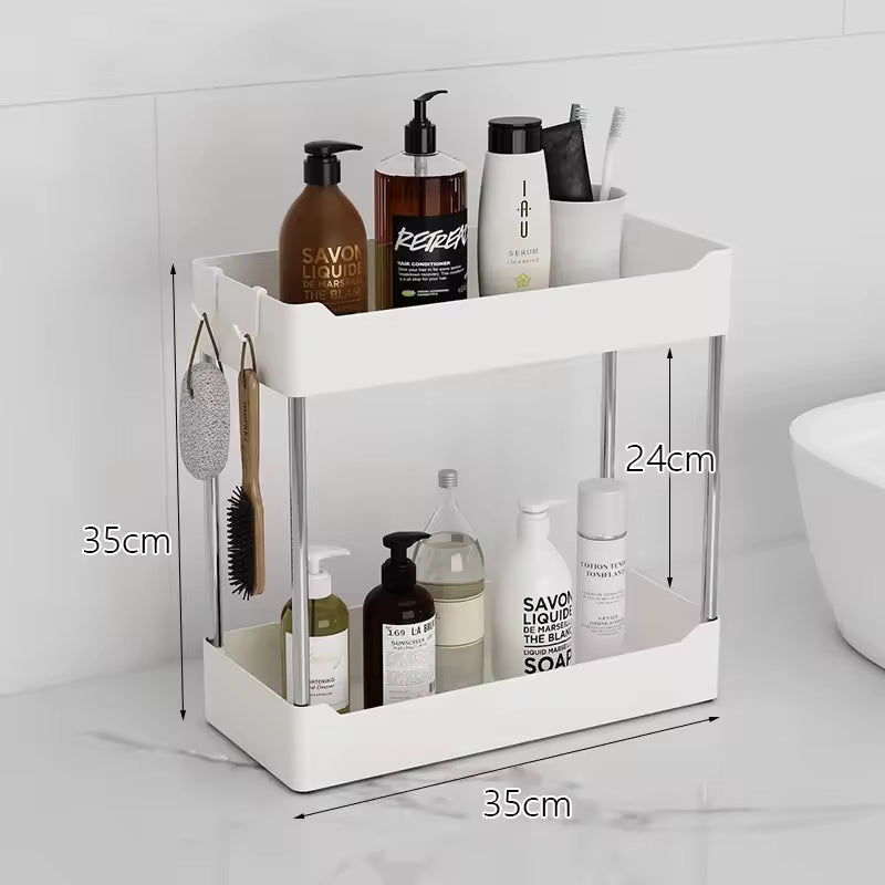 Premium Bathroom Countertop Organizer – Elevated Shelf for Shampoo, Creams & Essentials