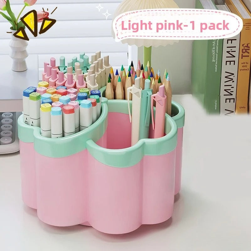 4-Compartment Desk Organizer Box – Office & Stationery Storage Container