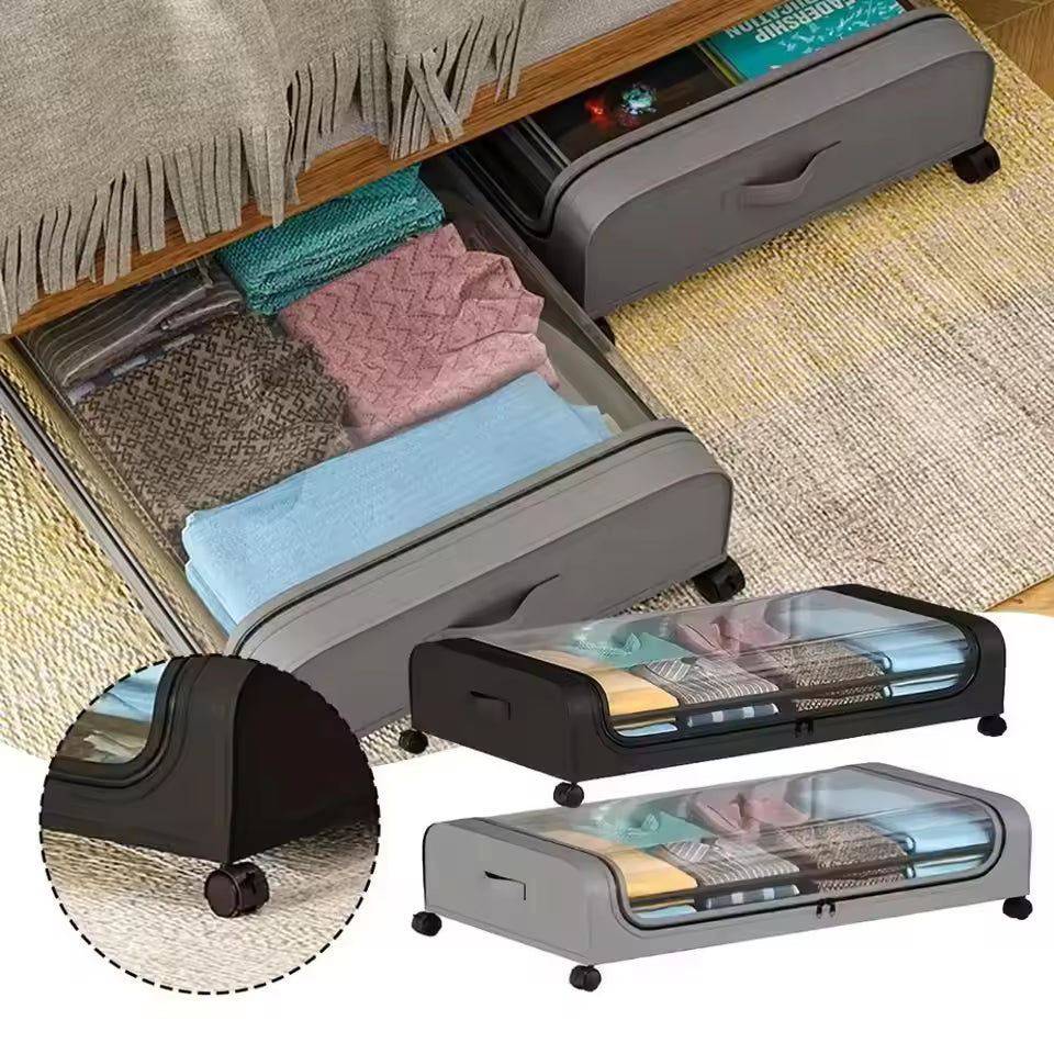 Rolling Under Bed Storage Box – Clothes & Blankets