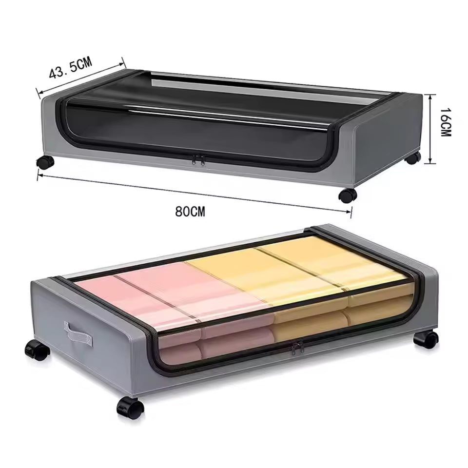 Rolling Under Bed Storage Box – Clothes & Blankets
