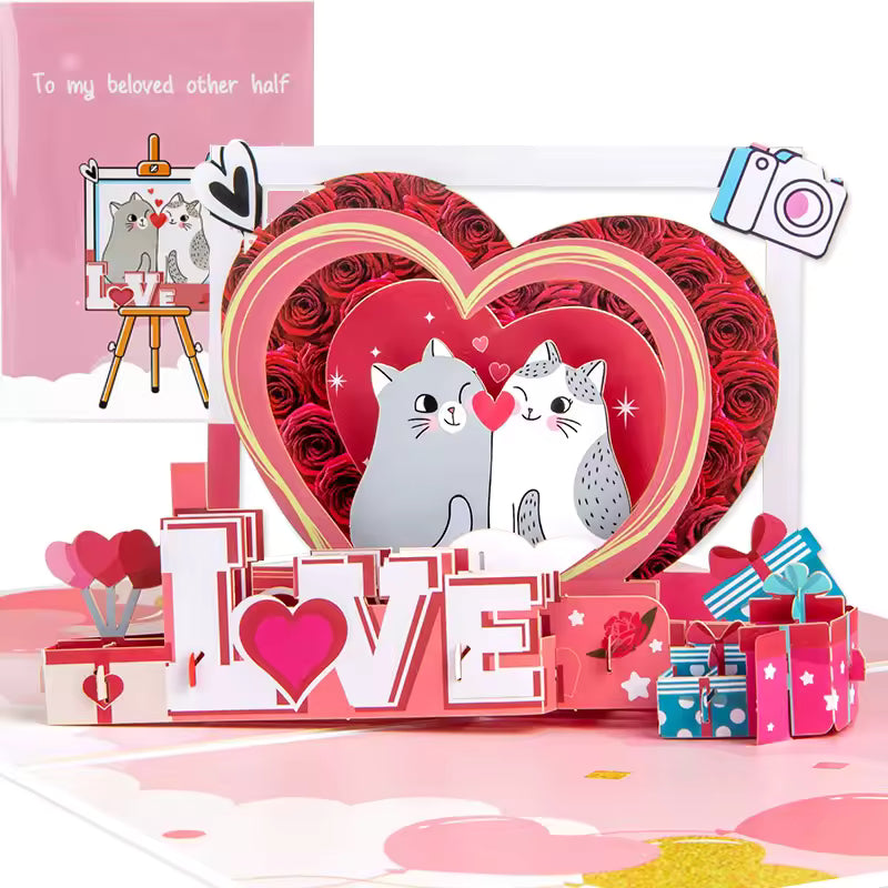 Handmade 3D Floral Greeting Cards – Elegant Pop-Up Cards for Weddings, Birthdays & Special Occasions