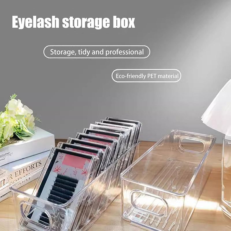 Clear Eyelash Storage Organizer – Transparent Case for False Lashes, Glue & Lash Extensions