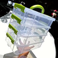 4-Layer Stackable Clear Plastic Drawer Organizers with Dividers