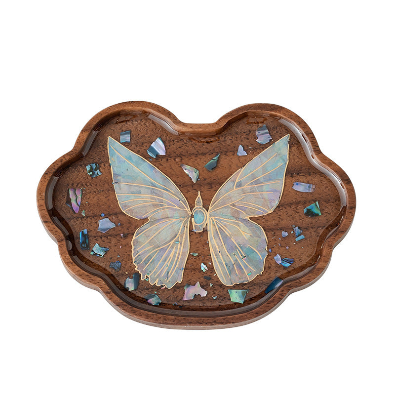 Handmade Resin River Coaster – Walnut & Ebony Wood Epoxy Cup Holder for Home Bar & Coffee Table