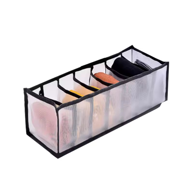 7-Compartment Clothing Organizer – Jeans, Pants & Socks Storage Box