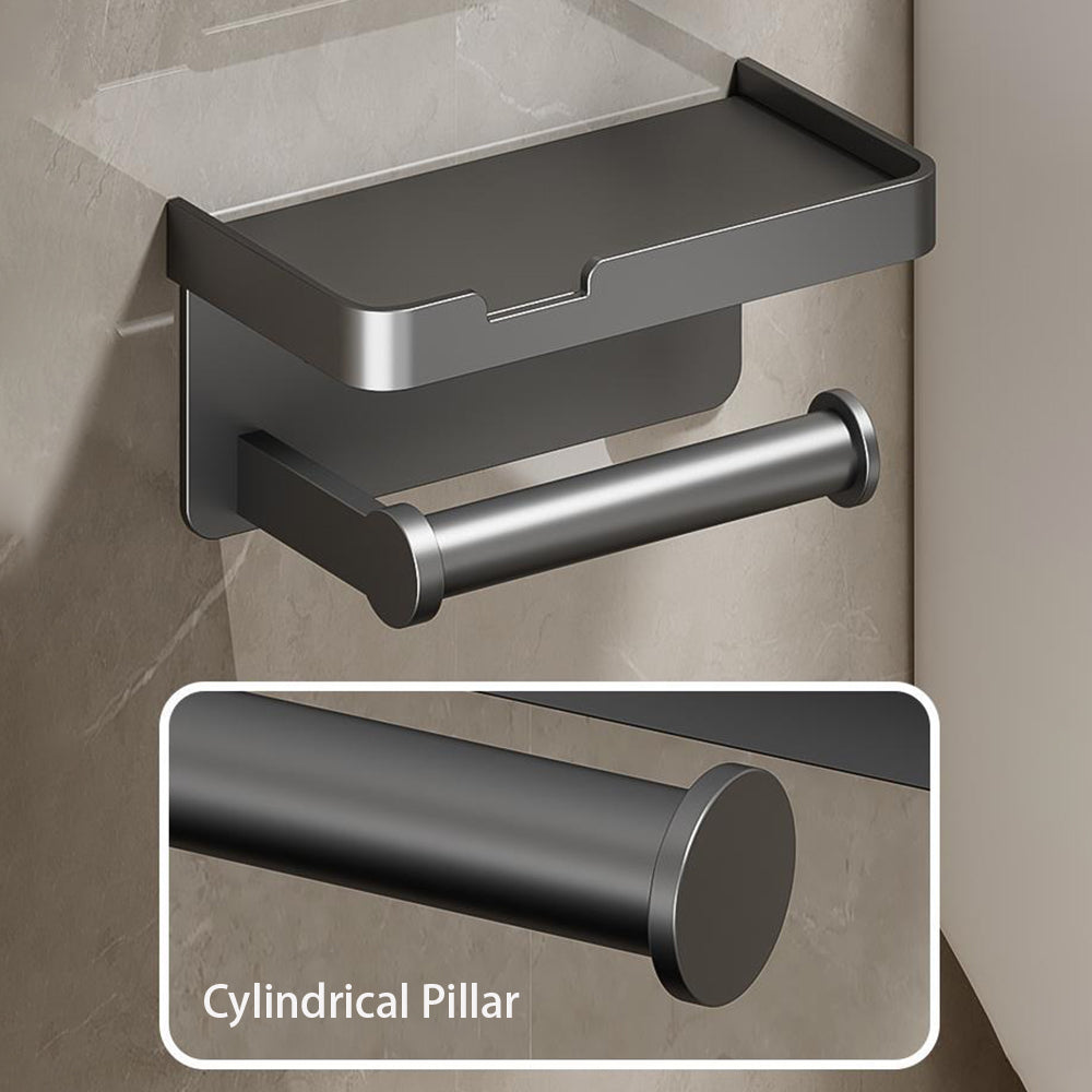 Wall-Mounted Toilet Paper Holder | Aluminum Alloy Bathroom Tissue Dispenser
