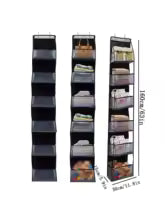 Hanging Door Organizer – Foldable 4/6-Tier Storage Rack for Hair Accessories, Snacks, Toys & Clothes