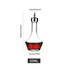 Vintage Glass Bitters Bottle with Stainless Steel Pourer | 30ml & 50ml – Bar & Cocktail Accessory