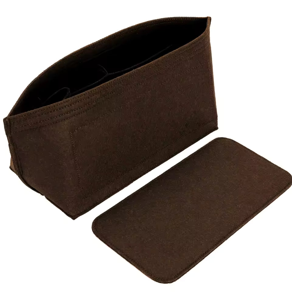 Felt Bag Organizer with Zipper and 10 Pockets | Ideal for Travel
