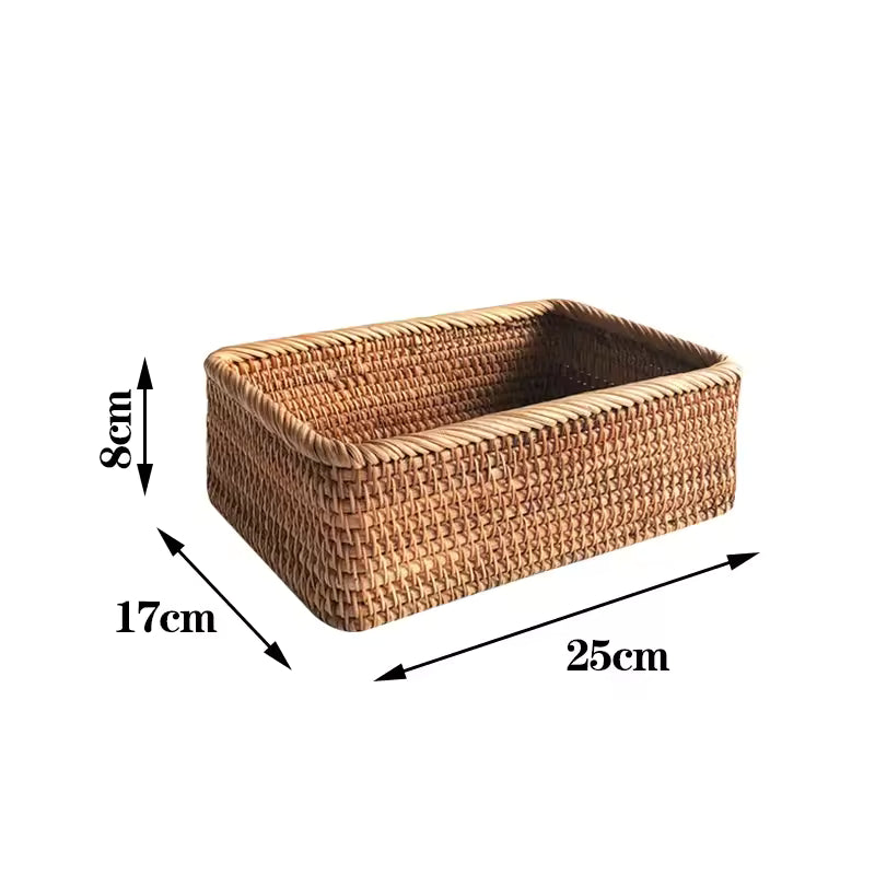 Handwoven Wicker Storage Basket – Multipurpose Tray for Fruits, Bread & Snacks