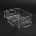 Stackable Fridge Organizer Bins with Handle – Clear Plastic Storage Containers for Refrigerator, Freezer & Pantry